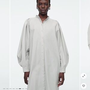 COS Gray Long Sleeve Dress